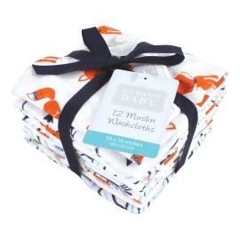 Hudson Baby Paños Unisex De Muselina De Algodón Para Bebé, Z