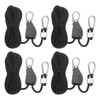 uxcell 4 Pairs 1/4" Adjustable Rope Hanger, 16.4ft(5 Meter) Heavy