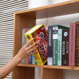 50 States Real Pages Book Safe with Key Lock,Money Safe Book Storage Lock Boxes for Personal Items Large Capacity Diversion Safes Hold Phone,Cash