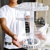 360 Degree Rotation Rotating Makeup Organizer Transparent Stable Base Cosmetic