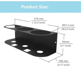 Jingchengmei 3 Spray Bottles Holder, Steel Wall Mount Storage Organizer for All-Purpose at