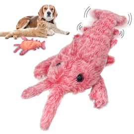 Ludihive Wiggly Lobster Dog Toy, Floppy Lobster Interactive Dog Toy, Jumping Moving Dog Toys for Medium Dogs, Moving Interactive Dog Toy, Calming Pet Toys Sturdy Puppy Chew Toys for Teething