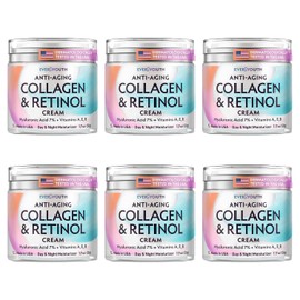 EVERYOUTH Crema hidratante facial para mujeres, crema antienvejecimiento con colágeno para el rostro con ácido hialurónico y vitamina A, crema de retinol de día y de noche, crema hidratante diaria p