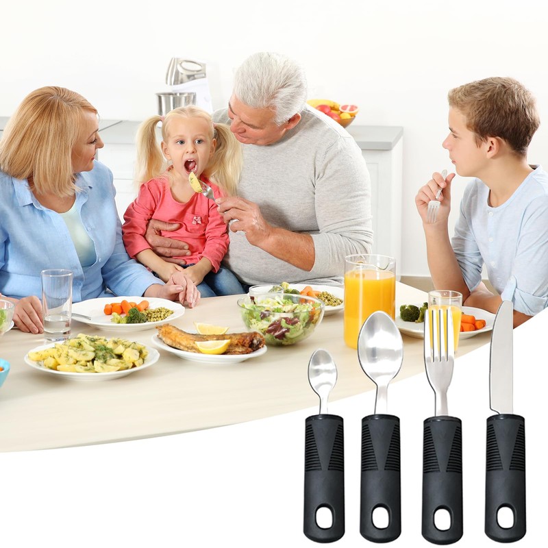 Disability Aids Easy Grip Cutlery Set of 4 – Extra