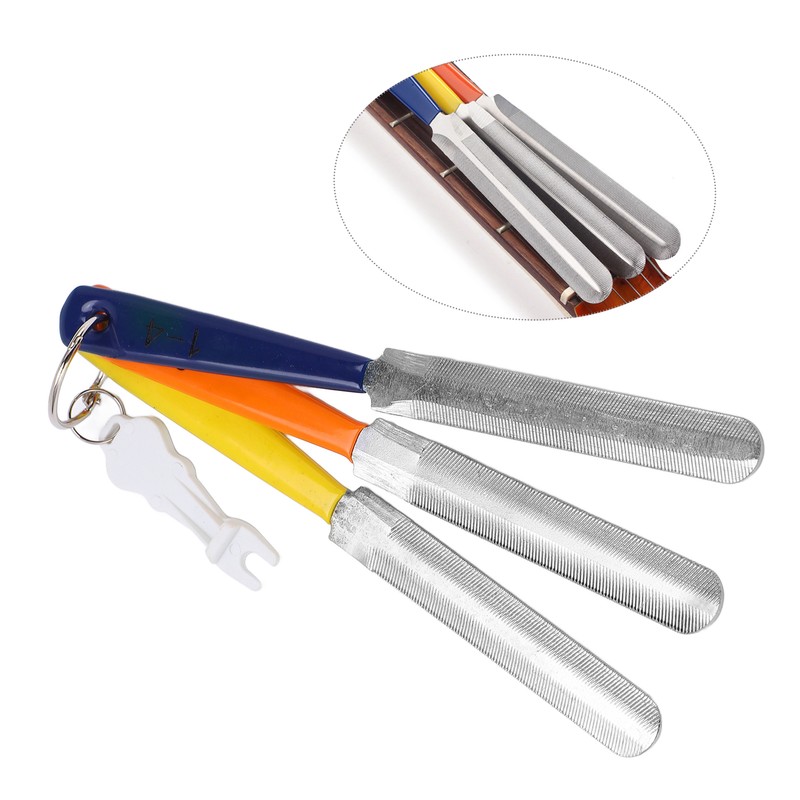 3pcs Nut File Tapered Cutting Edge Comfortable Handle Double Sided