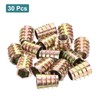 sourcing map 30Pcs Hex Threaded Inserts, M10-1.5x20 Zinc Alloy Hex-Flush
