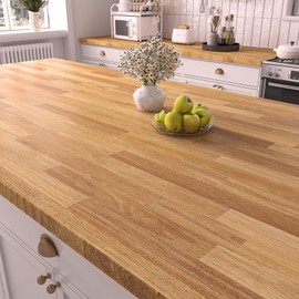 HelloWall Butcher Block Countertop Contact Paper Brown Wood Grain Contact Paper Peel and Stick for Cabinets Waterproof Self Adhesive Wood Wallpaper for Kitchen Bathroom Removable Papel Tapiz 17.7"x80"