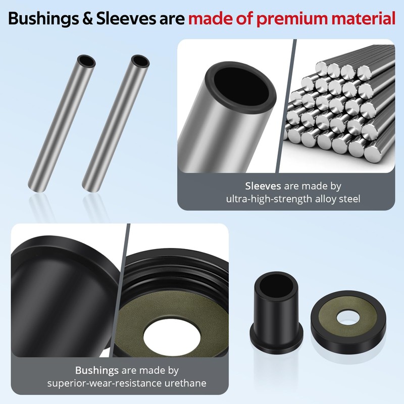 Front Left & Right Upper A Arm Bushing Kit Compatible