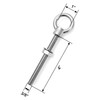 QWORK Stainless Steel Machinery Eye Bolt with Shoulder, 5 Pack