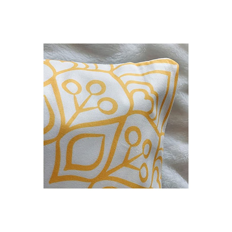 Set of 4 Luxton Home Decoration Yellow Cushion Covers, Soft