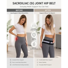 Adjustable SI Joint Support Belt for Daily Wear – Low-Profile Pelvic and Lower Back Compression Brace for Men and Women