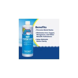 In The Swim Spa & Hot Tub Metal Out – 1 Quart (Pack of 2) | Prevents Staining & Discoloration, Removes Iron, Copper & Other Metals, Keeps Spa & Hot Tub Water Clear and Balanced