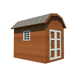I.E. Storage Shed Plans DIY Backyard Utility House Building Plan Gambrel Roof 8' x 12'