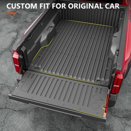 powoq 6FT Truck Bed Mat Compatible with 2024 2025 Toyota Tacoma Bed Liner Tailgate Mat TPE Bed Mat Truck Liner Replacement for 2024 2025 Toyota Tacoma Accessories (6FT Bed Mat+Tailgate Mat)
