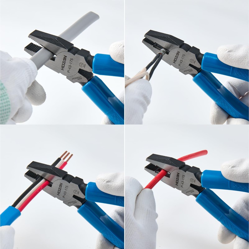 Hozan P-43-175 Pliers, Versatile Pliers, For Electricians Ability Test