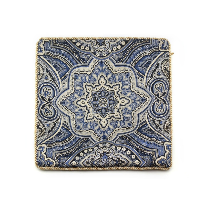 Riverbyland Decorative Throw Pillows Cover Blue Jacquard 15"x15"