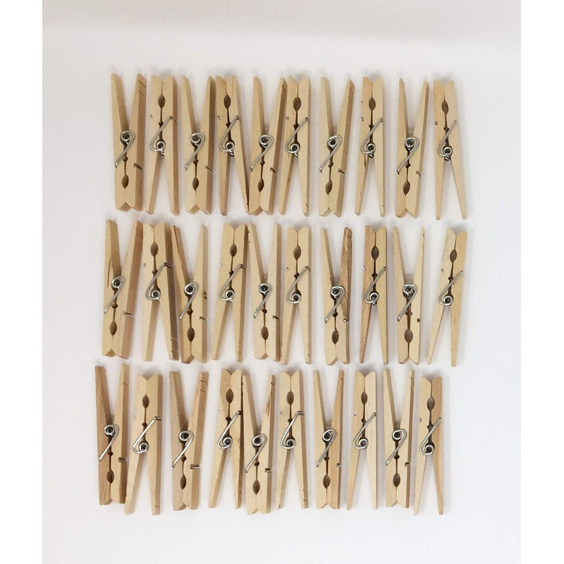 Nickanny's Portable Plastic Clothesline and Natural Heavy Duty Wood Clothespins