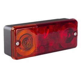 Three-chamber light, tail and brake and flashing light, with license plate light, 210 x 83 mm, light, lamp, trailer, tractor, trailer light, tractor, tractor, tractor