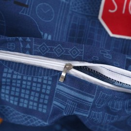 MAG 3 Pcs Car Duvet Cover Queen Transportation Vehicle Duvet Cover Queen Size, Super Soft Microfiber, for Kids, Teens and Car Vehicle Lovers,