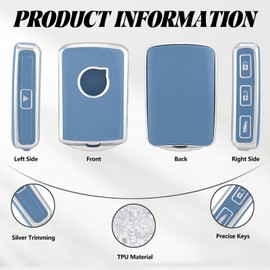 TOOMUME Car Key Cover TPU, Car Key Case Fit for Volvo XC40 XC60 XC70 XC90 V40 V60 V70 V90 S60 S80 S90 S60L C30 C40 T5 T6 T8 Polestar, Protective Key Fob Cover Key Fob Case - Smart Key