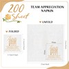 Kosiz 200 Pack Team Appreciation Napkins Gift Inspirational Employee Office