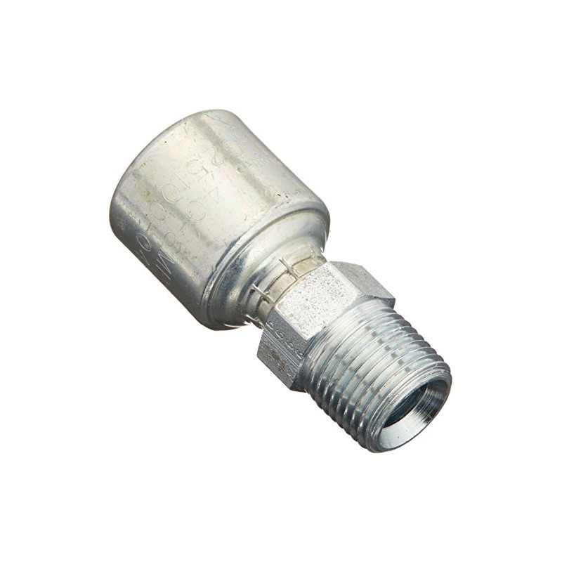 Gates G25100-0406 4G-6MP MegaCrimp Coupling, 0.25" Hose ID, 3/8-18 Thread