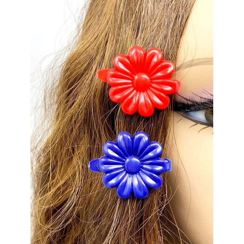 Tara Girls Self Hinge Plastic Bow Hair Barrettes Selection (BR83)