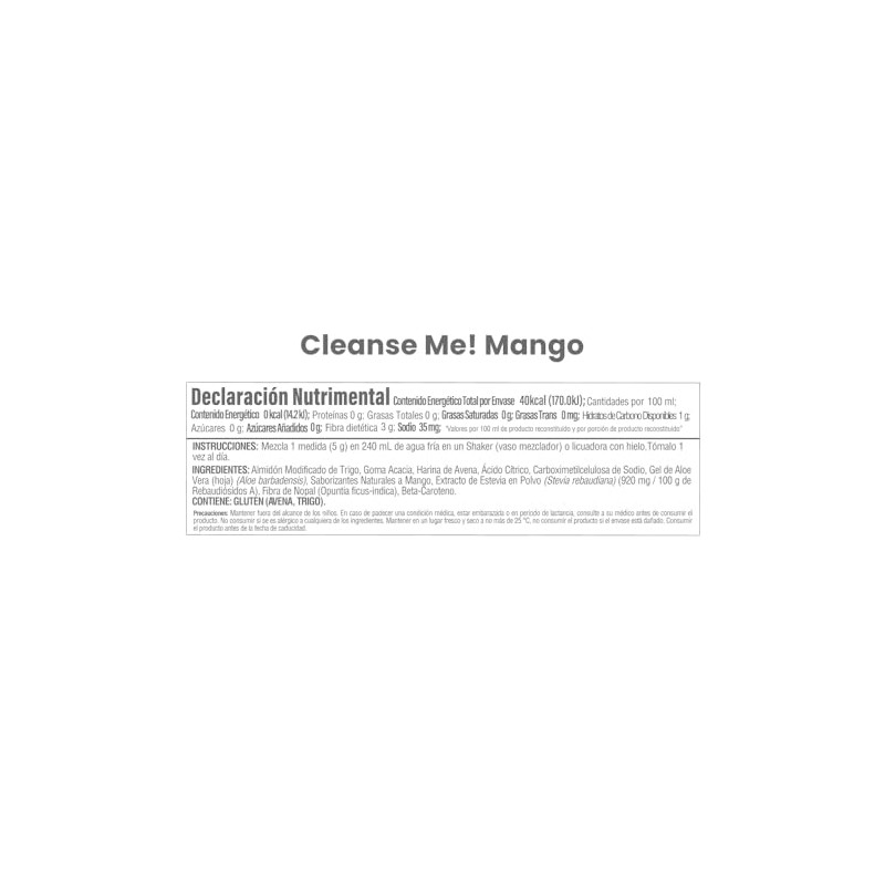 VIVRI Cleanse Me! Bebida Digestiva en Polvo Sabor Mango con