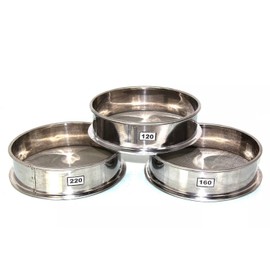 E-ONSALE Aluminum Herbal Pollen Hash Extractor Stackable Sifter, Fine Mesh, Stainless Steel Round Sifter for Baking, Flour Sieve, Extracting, Herbal, Tea, Powder 120, 160, 220 Micron Set