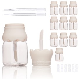 COSIDEA - 10 tubos vacíos de 15 ml para biberón de bebé, tubo de brillo de labios, paquete de aceite de ricino