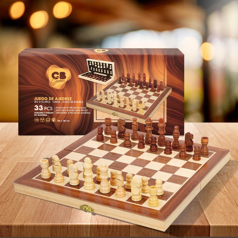 COLORBABY 45595 CB Games Wooden Chess Game No Colour