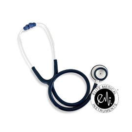 EMI Premium Clinical Light Weight 4oz Dual Head Stethoscope - Navy - for Nurses, Doctors, Medical Professionals, EMT's