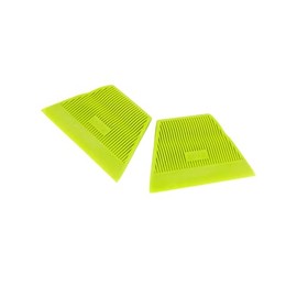 Motoforti 2Pcs Soft Rubber Trapezoid Car Bubble Scraper Window Film Tint Squeegee Green Long-Lasting