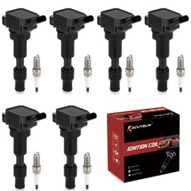 UF863 Ignition Coil Pack and Iridium Spark Plugs Set of 6 Compatible with Kia Sedona, Telluride, Cadenza, Sorento, Hyundai Palisade, Genesis G80 2016-2020 V6 3.3L 3.8L,Replace#,273103L030
