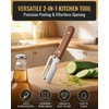Vegetable Peeler 2-in-1 with Wooden Handle & Bottle Opener –