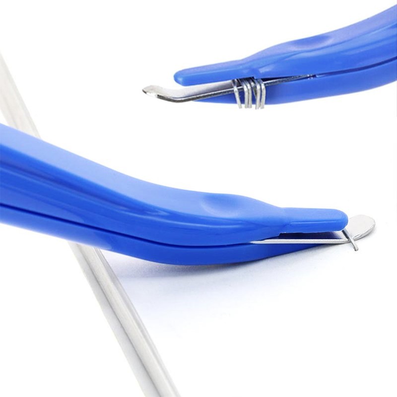 4個パック ステープルリムーバー FineGood ステープル リムーバー ホチキス針リムーバー 汎用式 - ブルー