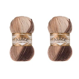 Alize Angora Gold Batik Yarn 20% Wool 80% Acrylic Lot of 2skn 200gr 1204yds Thread Crochet Lace Hand Knitting Turkish Yarn (6779)