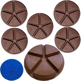 Slayer Ceramic Bond Floor Disc- Disc for Polishing Concrete Slabs - Remove Concrete Scratches - Discs for Floor Machines - 30 Grit - 3 Inch (6 Pack)