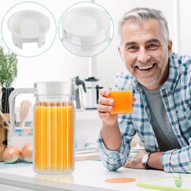 Juice Jug, Water Jug with Lid, Carafe with Lid, Water Jug, Water Jug, Fridge Jug, Acrylic Transparent Juice Bottles, Water, Ice, Cold Juice Jug, Ice Water Jug for Drinks & Wine