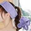 Purple Velcro Face Wash & Shower Headband with Wristbands Bathroom 2ea
