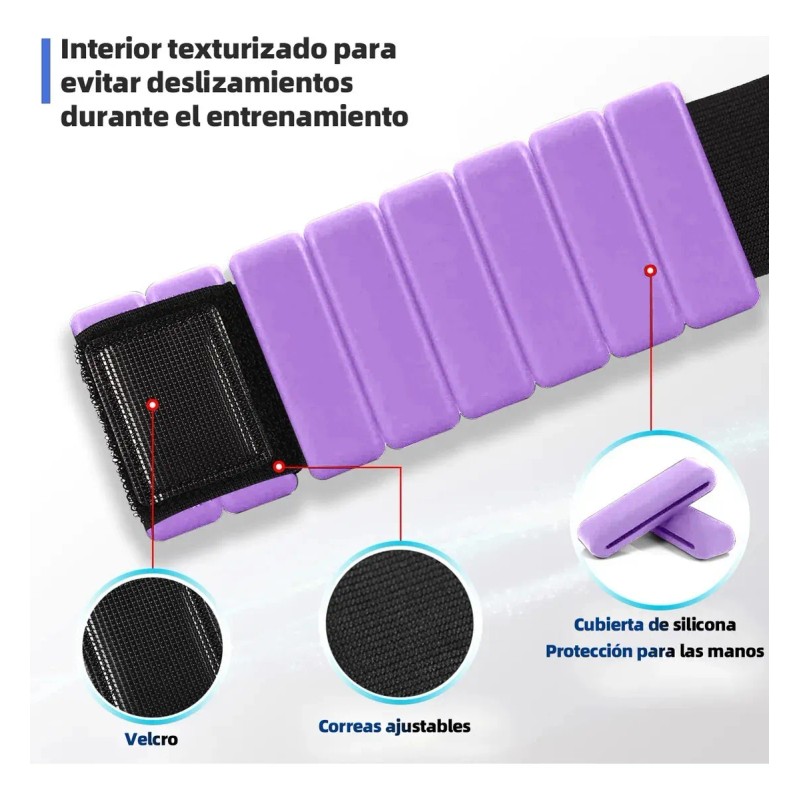 1kg Par Tobilleras Peso Muñequeras Pulsera Silicon Polainas