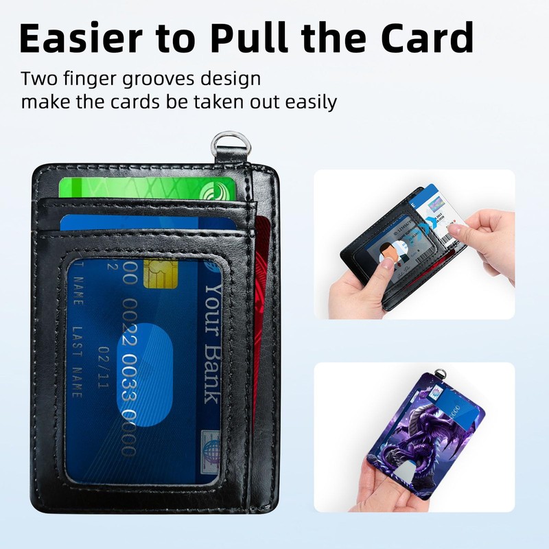 FXIANGWL Slim Front Pocket Wallet for Women, RFID Blocking Credit