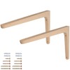 MS Beschläge Wooden Console Single or Pair Shelf Brackets Beech