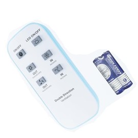 433MHz Remote Controller, IPX4 Waterproof Design, Comfortable Feel, Bidirectional Airflow Control, Stable Signal, Adjustable 3 Lighting Modes