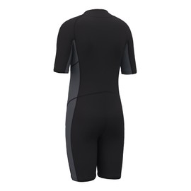 Hevto Kids Wetsuit for Boys Girls Toddler 2mm Neoprene Shorty Wetsuit Size 8 Child Front Zip Wet Suit Thermal Swimsuit Swimming in Cold Water (K3S-Gray, 8)