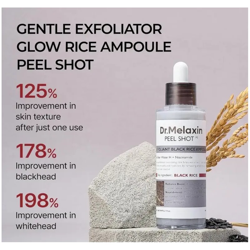 Ampolla Exfoliante e Hidratante Rostro Dr Melaxin Agua de Arroz