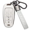 Eisgul for Hyundai Key Fob Cover with Leather Keychain Soft