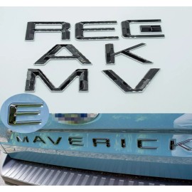 Unbranded Black Chrome Tailgate Insert Letters Badge For MAVERICK Emblem 2022-2024