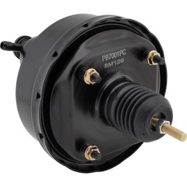 Single Diaphragm Power Brake Booster, 7 Inch, Black Finish