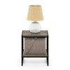 Furinno FM19122GYW Camnus Modern Living 2-Tier End Table, French Oak